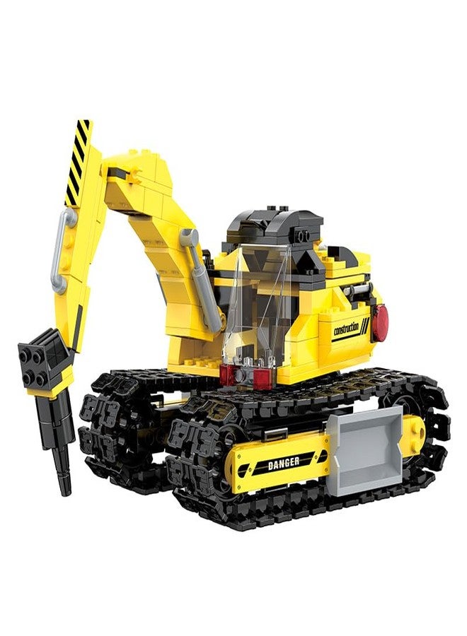 ICW 2 in 1 Excavator Construction Building Set Yellow Excavator Model Kit, 367 Pieces (3729) - Image 2